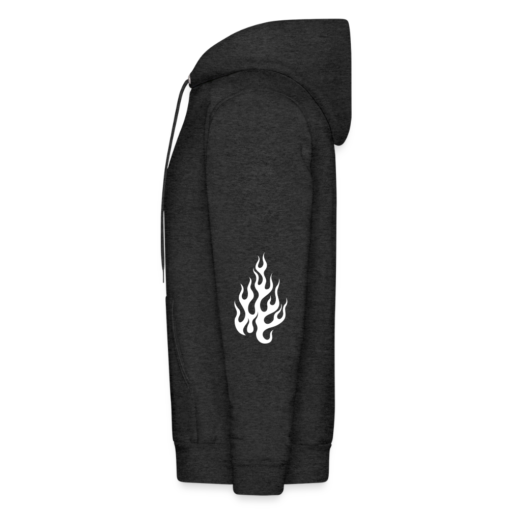 NMA Skully Guy - Flame Hoodie - charcoal grey