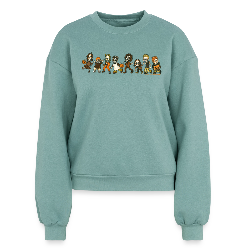 Nu Metal Trick or Treaters - Women's Fleece Crewneck Sweatshirt - saltwater
