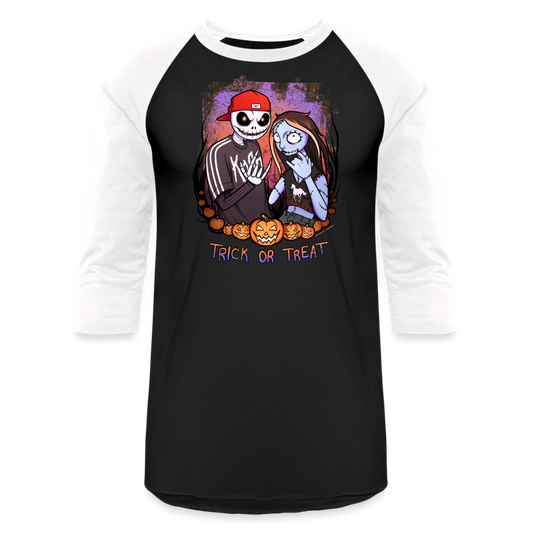 Jack and Sally Nu-Metal Enjoyers - Baseball T-Shirt - black/white