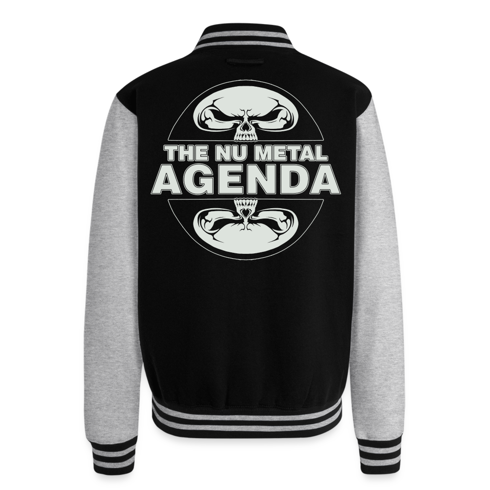 NMA - Heavyweight Letterman Jacket - black/heather grey