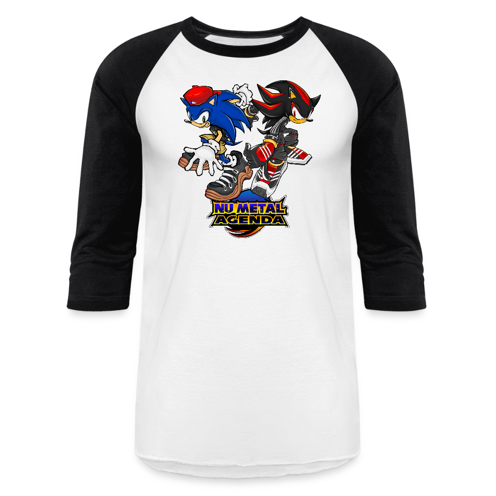 Nu Metal Adventure 2 - Baseball T-Shirt - white/black