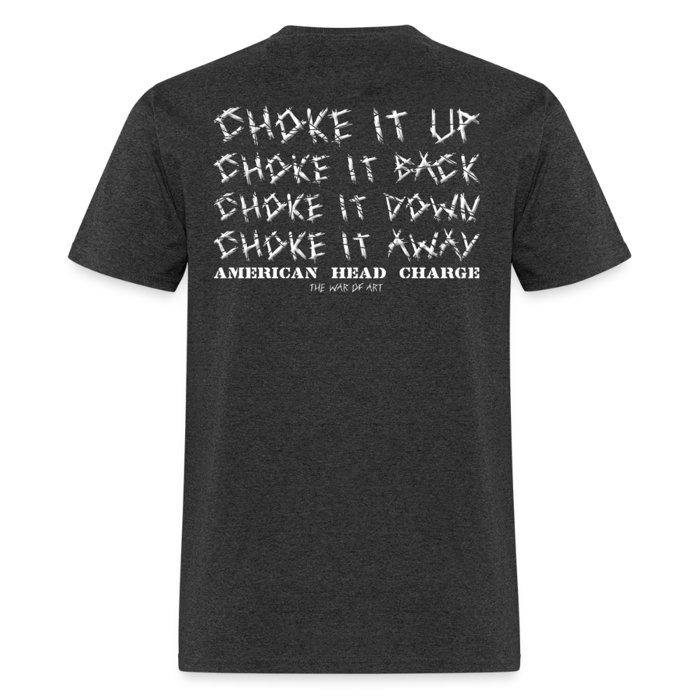 "Americ*nt Evolving Into Useless Psychic Garbage" - A Violent Reaction: 25 Years of The War of Art | T-Shirt - heather black