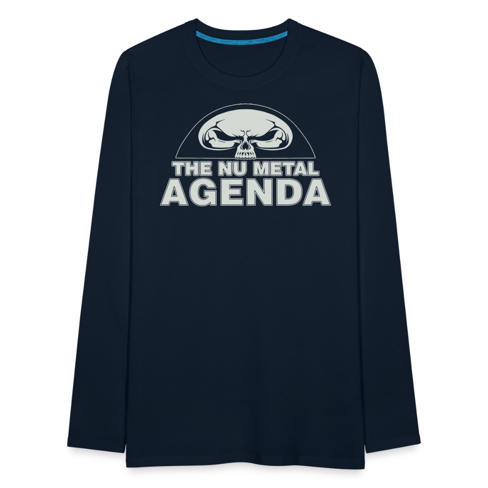 NMA Skull - LS Tee - deep navy