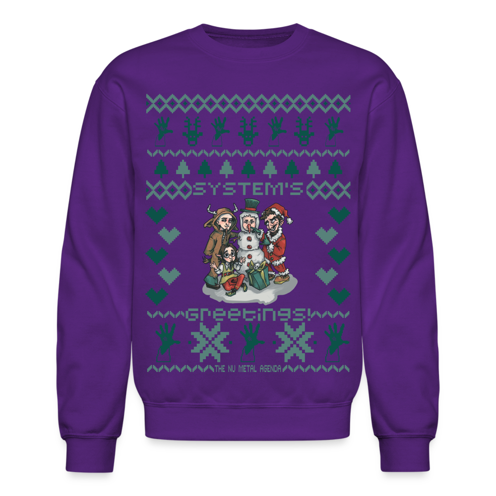 System's Greetings Xmas - Crewneck Sweatshirt - purple