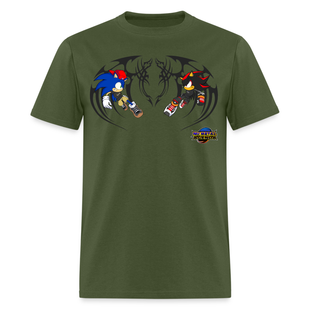 Sonic vs Shadow Tribal Edition - Classic T-Shirt - military green