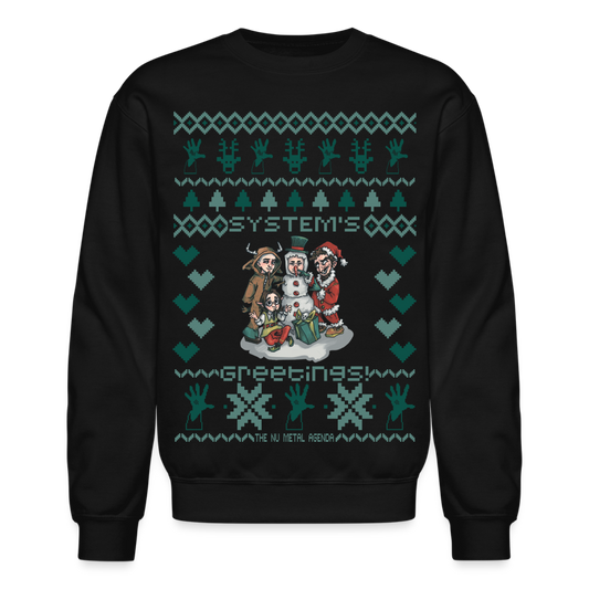 System's Greetings Xmas - Crewneck Sweatshirt - black