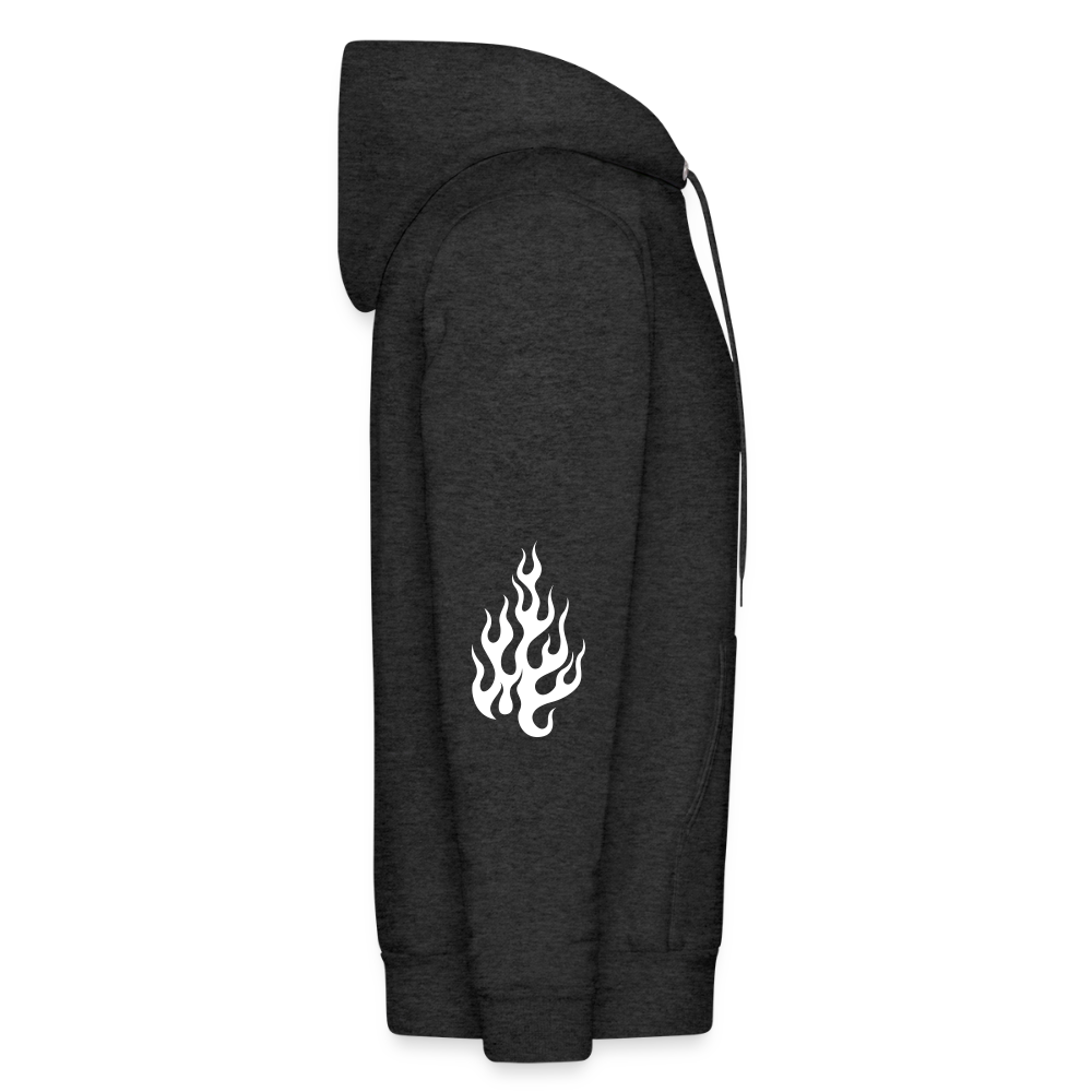 NMA Skully Guy - Flame Hoodie - charcoal grey