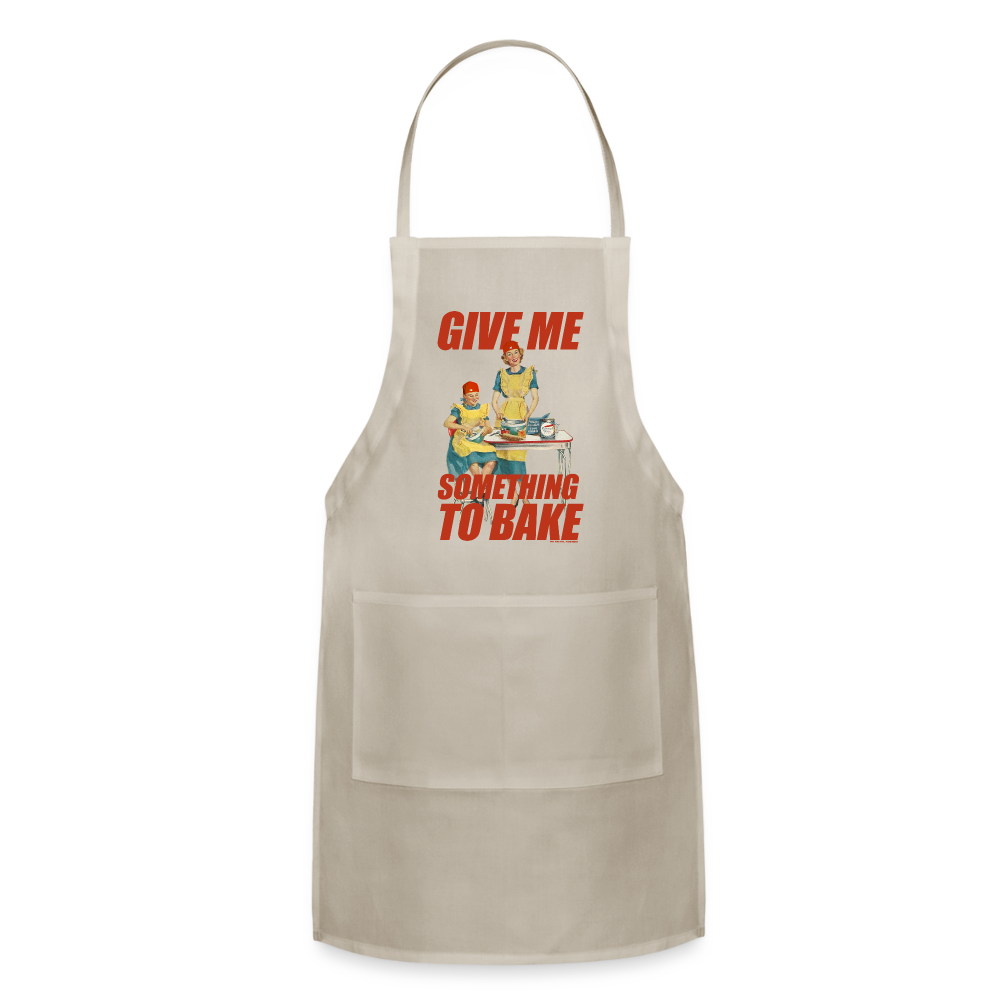 Give Me Something to Bake - Adjustable Apron - natural