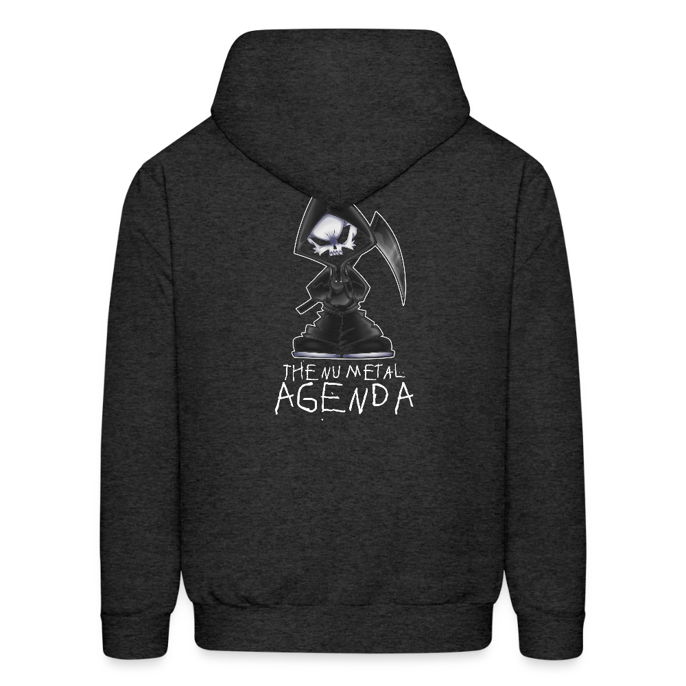 NMA Skully Guy - Flame Hoodie - charcoal grey