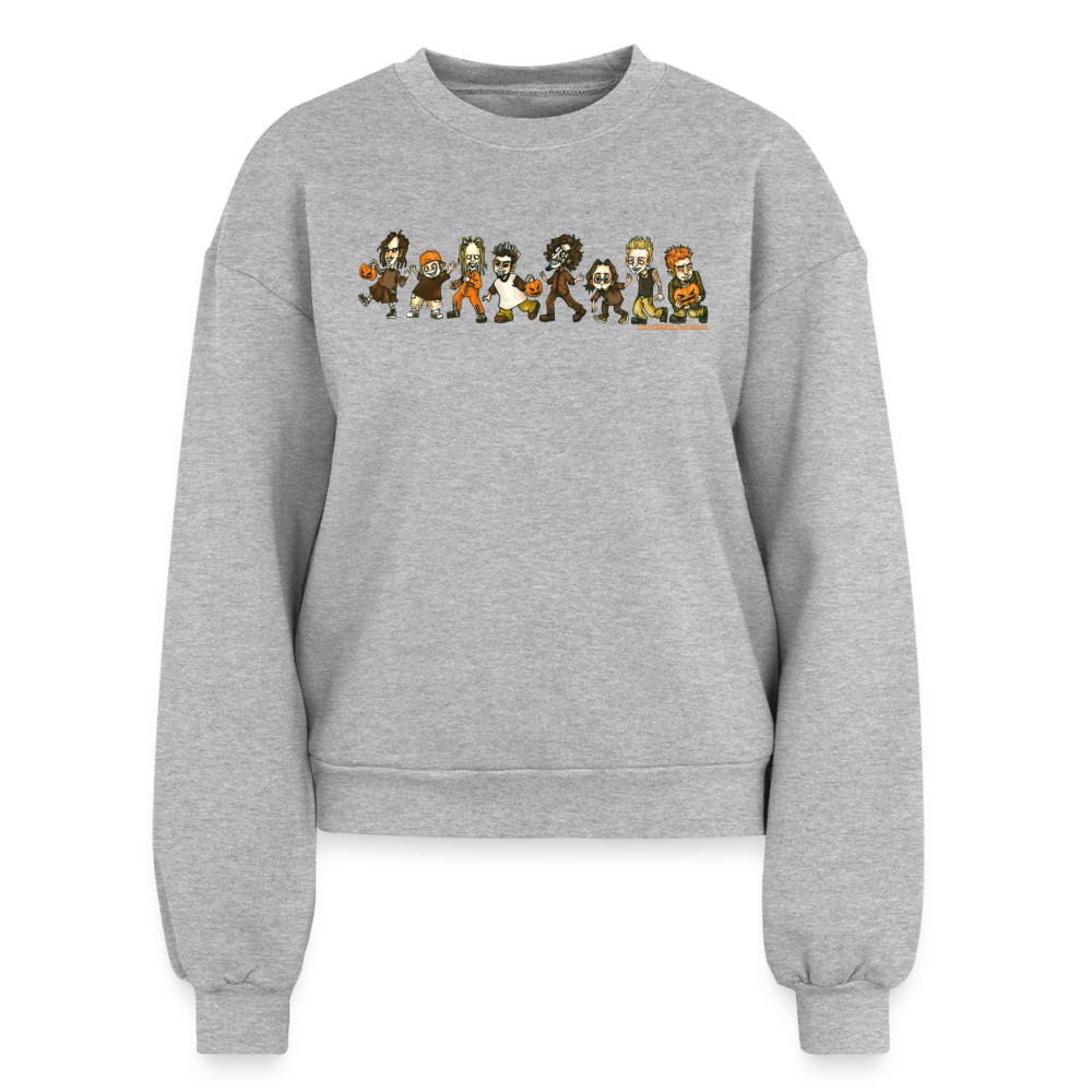 Nu Metal Trick or Treaters - Women's Fleece Crewneck Sweatshirt - heather grey