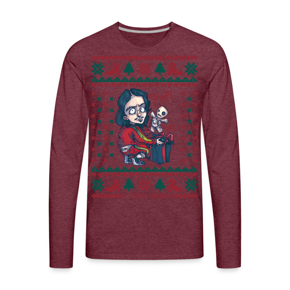 System's Greetings Xmas - Long Sleeve T-Shirt - heather burgundy