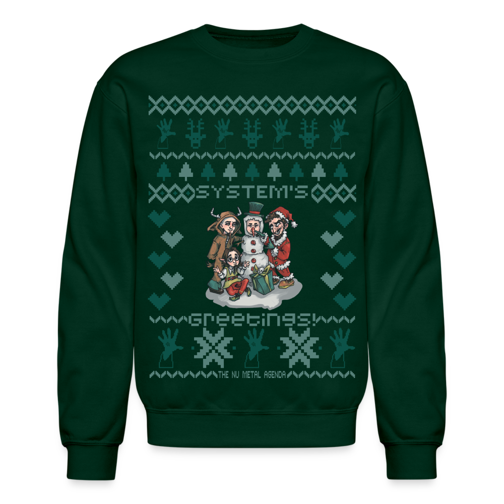 System's Greetings Xmas - Crewneck Sweatshirt - forest green