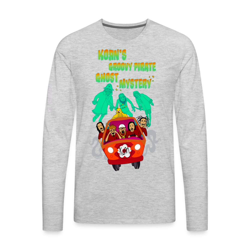 Korn's Groovy Pirate Ghost Mystery Machine - Long Sleeve T-Shirt - heather gray