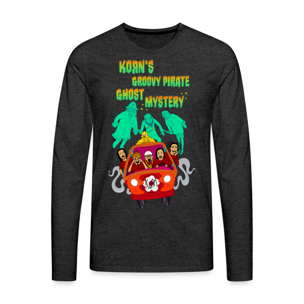 Korn's Groovy Pirate Ghost Mystery Machine - Long Sleeve T-Shirt - charcoal grey