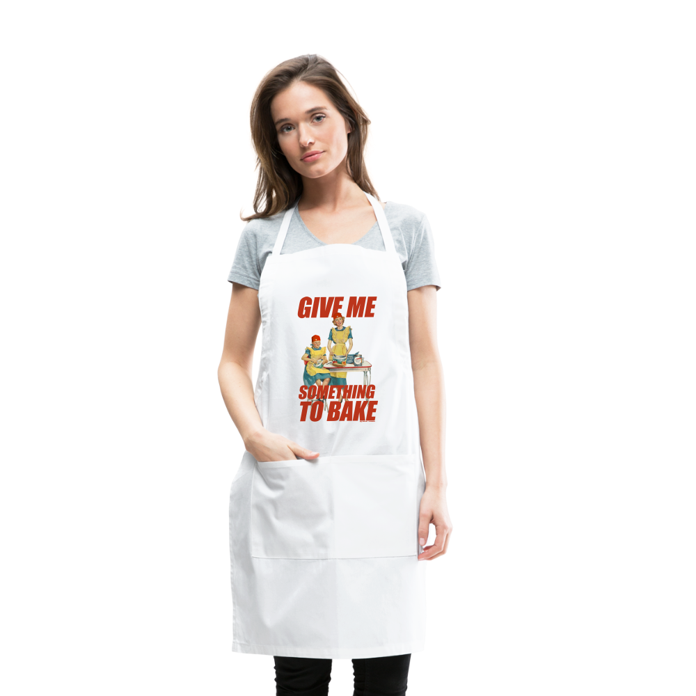 Give Me Something to Bake - Adjustable Apron - white