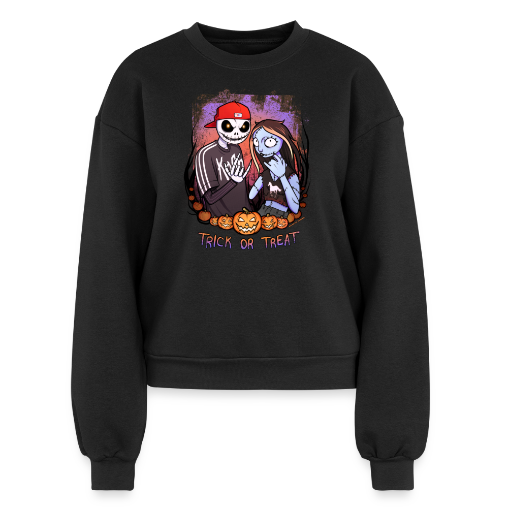 Jack and Sally Nu Metal Enjoyers - Women's Fleece Crewneck Sweatshirt - black