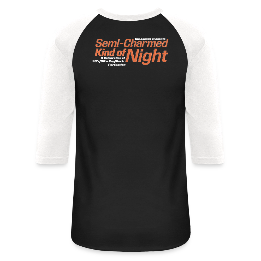 Cool Bands Don't Sell Records - Semi Charmed Kind of Night | Baseball T-Shirt - black/white