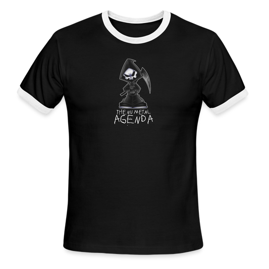 NMA Skull Reaper - Ringer T-Shirt - black/white