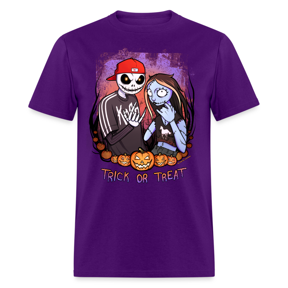 Jack and Sally Nu-Metal Enjoyers - Tee - purple