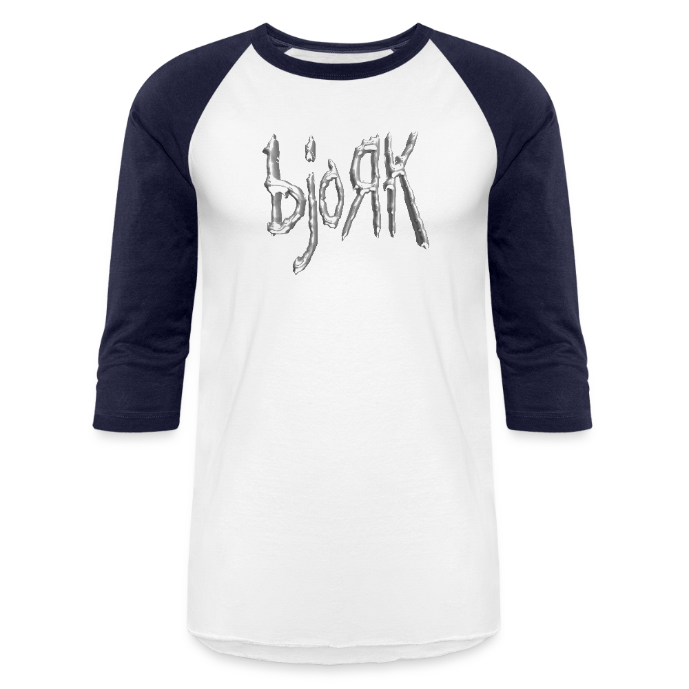 bjoRk - Baseball T-Shirt - white/navy