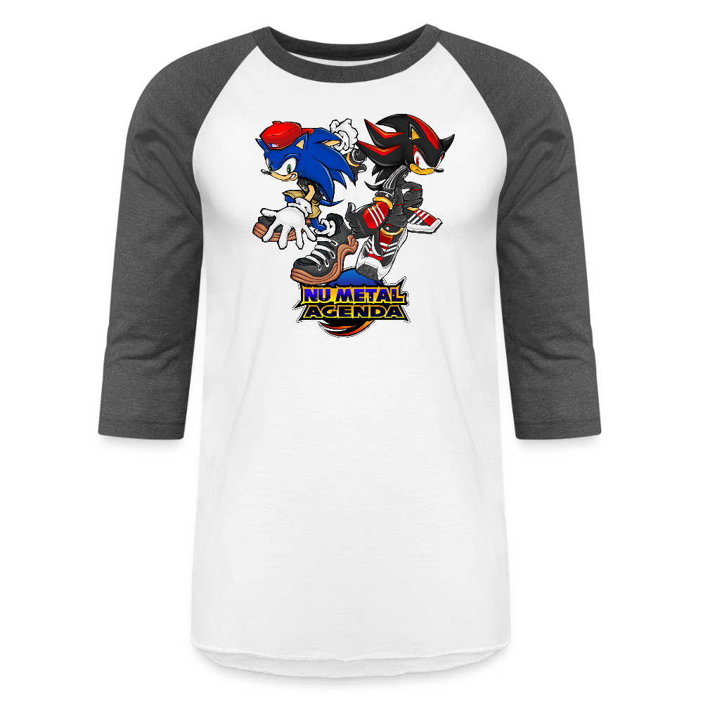 Nu Metal Adventure 2 - Baseball T-Shirt - white/charcoal
