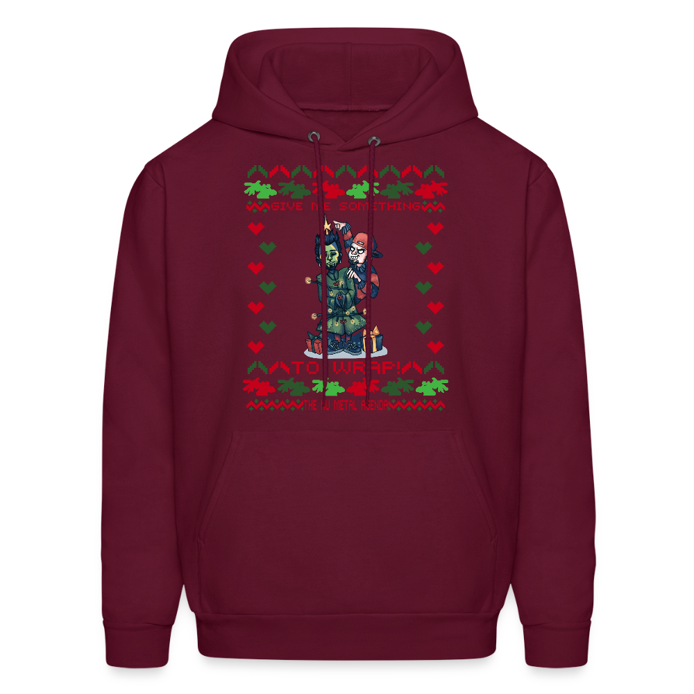 Give Me Something to Wrap Xmas - Premium Hoodie - burgundy
