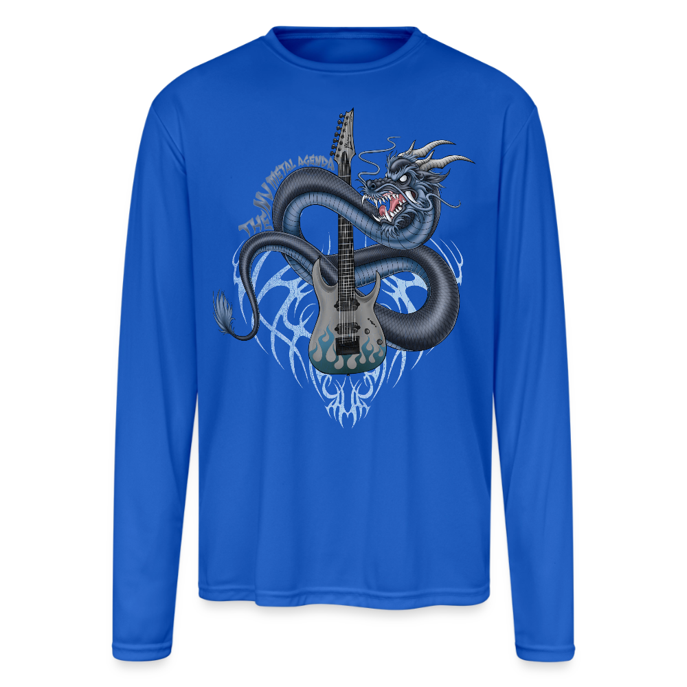 The Nu Metal Dragon Agenda - Moisture Wicking Performance Long Sleeve T-Shirt - royal blue
