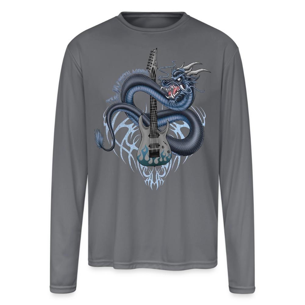 The Nu Metal Dragon Agenda - Moisture Wicking Performance Long Sleeve T-Shirt - gray