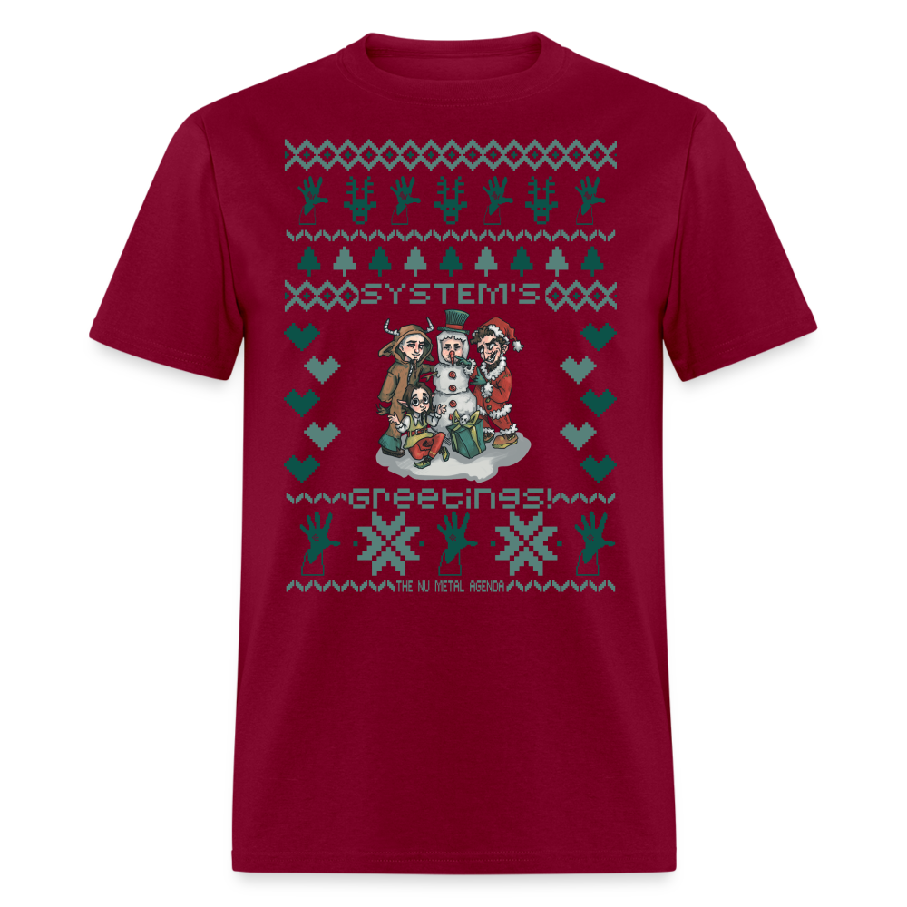 System's Greetings Xmas - Classic T-Shirt - burgundy