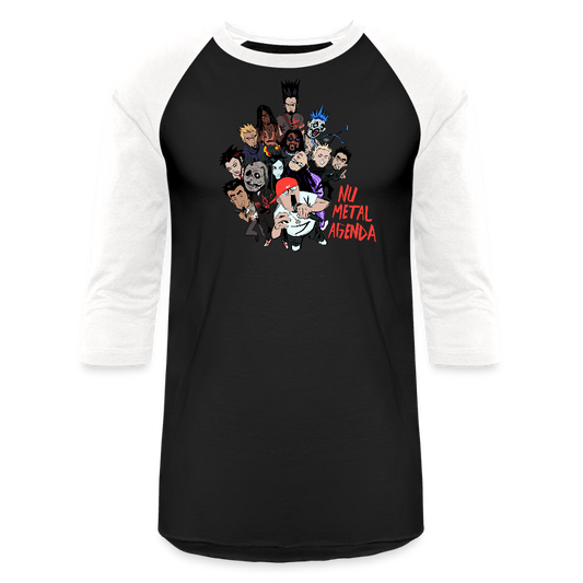 Nu Metal Family Portrait - Baseball T-Shirt - black/white