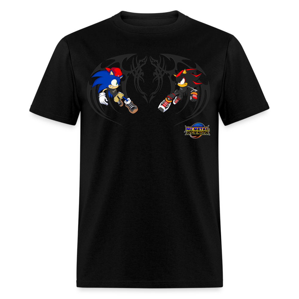 Sonic vs Shadow Tribal Edition - Classic T-Shirt - black