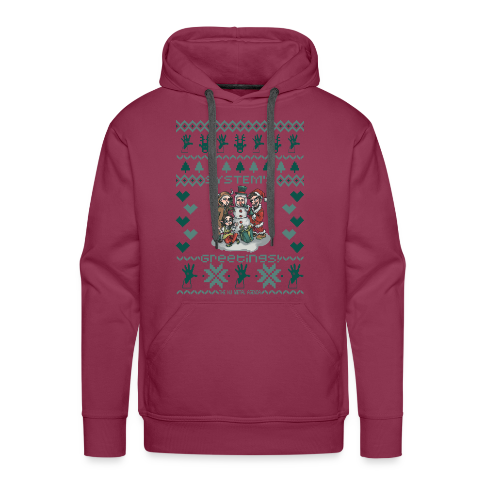 System's Greetings Xmas - Premium Hoodie - burgundy