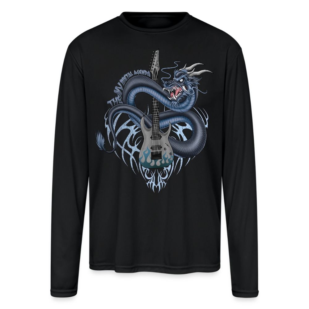 The Nu Metal Dragon Agenda - Moisture Wicking Performance Long Sleeve T-Shirt - black