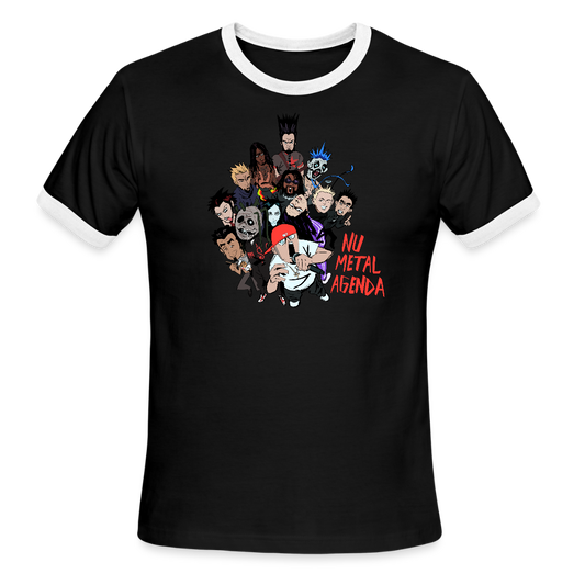 Nu Metal Family Portrait - Ringer T-Shirt - black/white
