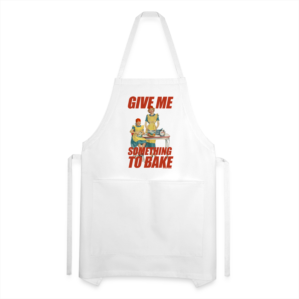 Give Me Something to Bake - Adjustable Apron - white