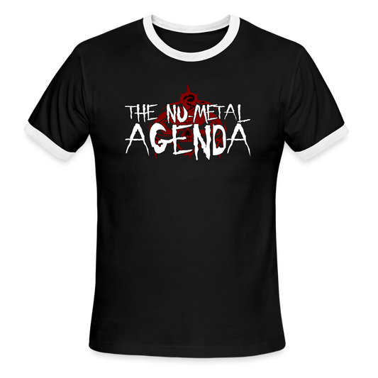 SlipkNMAt - Ringer T-Shirt - black/white