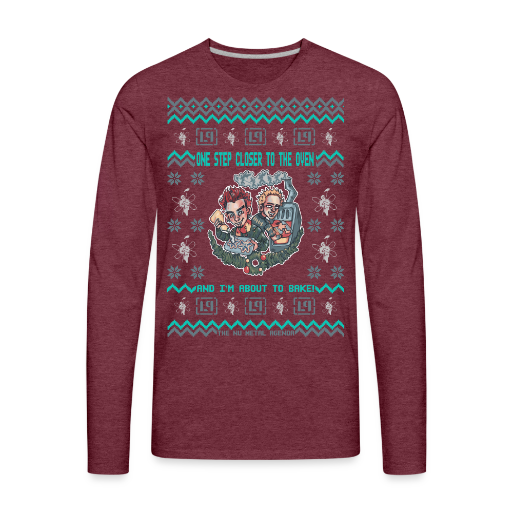 One Step Closer Xmas - Long Sleeve T-Shirt - heather burgundy