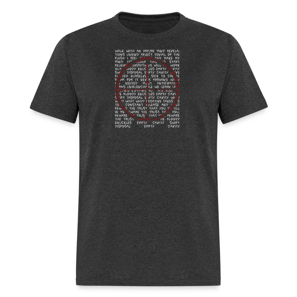 "Americ*nt Evolving Into Useless Psychic Garbage" - A Violent Reaction: 25 Years of The War of Art | T-Shirt - heather black