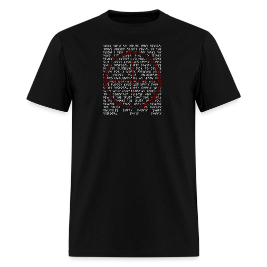 "Americ*nt Evolving Into Useless Psychic Garbage" - A Violent Reaction: 25 Years of The War of Art | T-Shirt - black