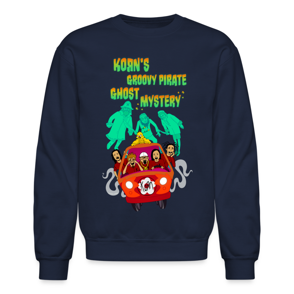 Korn's Groovy Pirate Ghost Mystery Machine - Crewneck Sweatshirt - navy