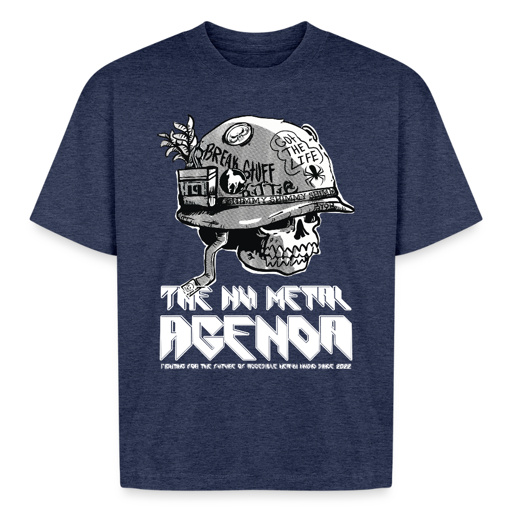 NMARMY - Boxy Fit Unisex T-Shirt - vintage heather navy