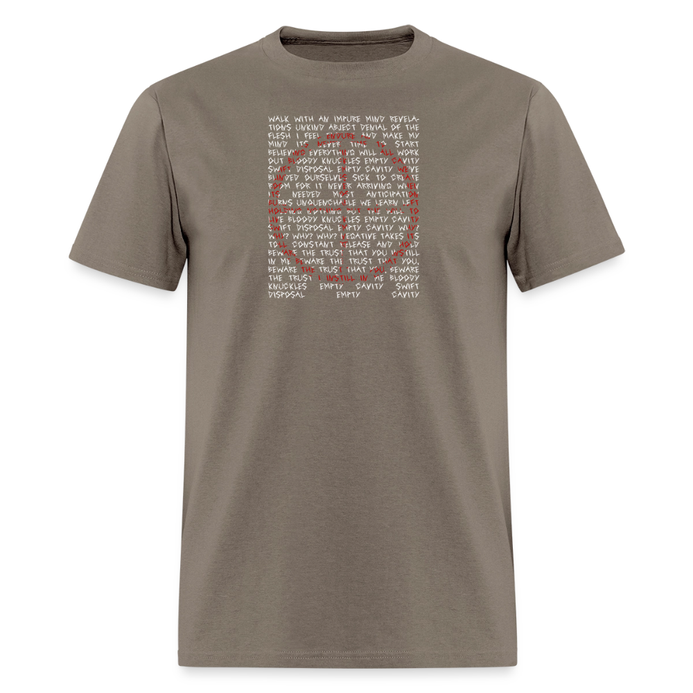 "Americ*nt Evolving Into Useless Psychic Garbage" - A Violent Reaction: 25 Years of The War of Art | T-Shirt - safari