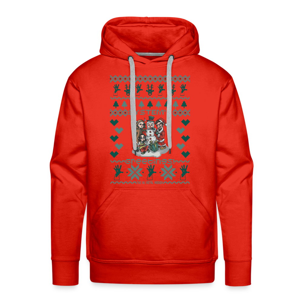 System's Greetings Xmas - Premium Hoodie - red