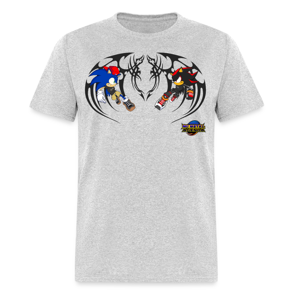 Sonic vs Shadow Tribal Edition - Classic T-Shirt - heather gray