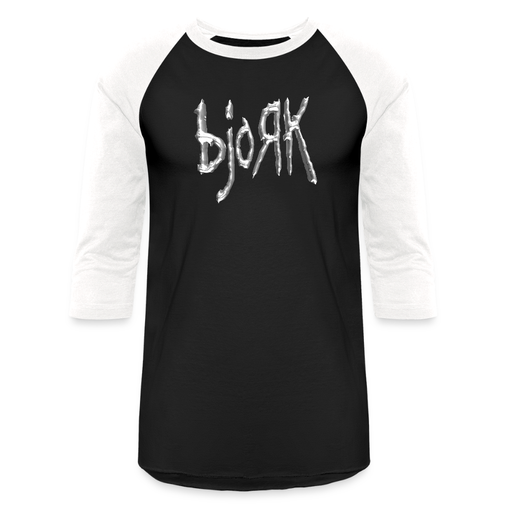 bjoRk - Baseball T-Shirt - black/white