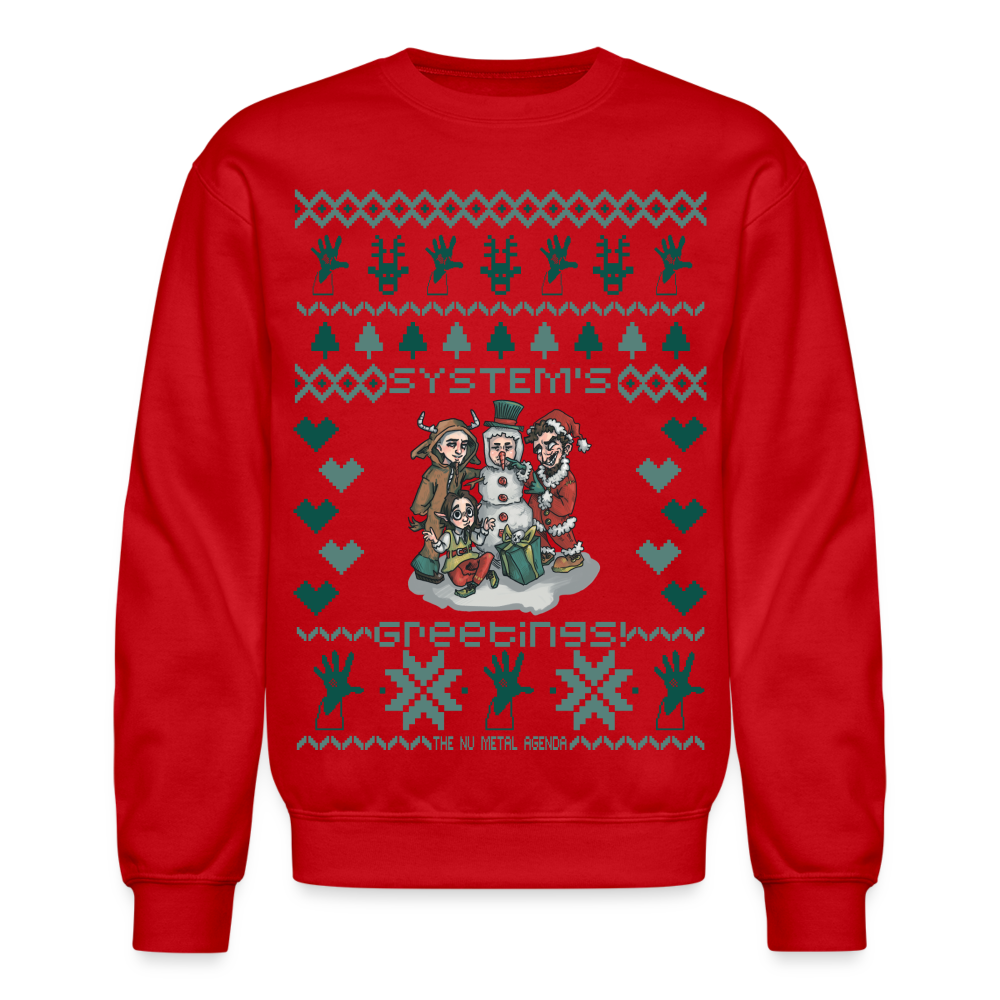 System's Greetings Xmas - Crewneck Sweatshirt - red