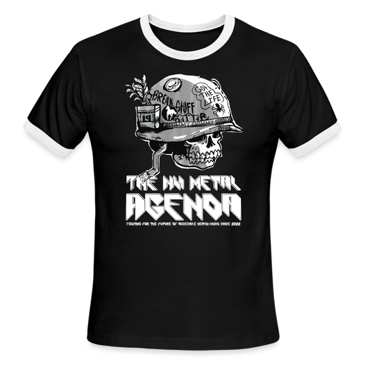 NMARMY - Ringer T-Shirt - black/white