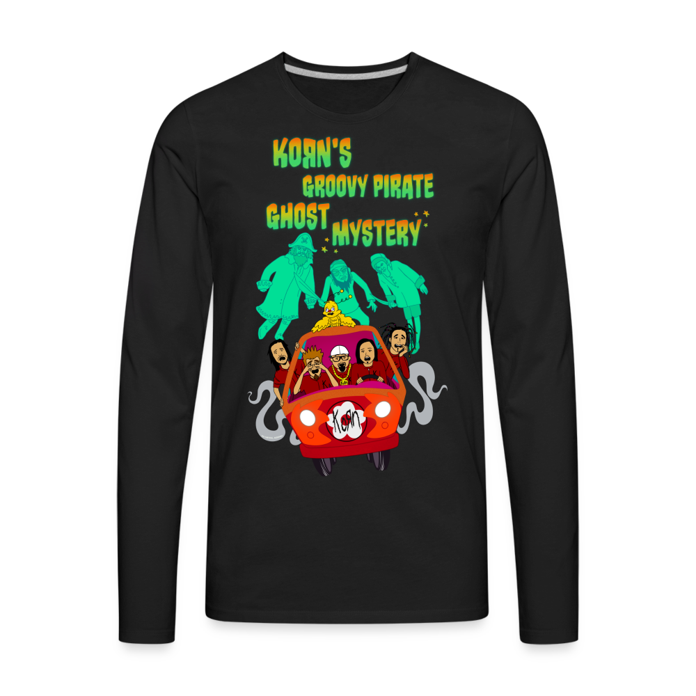 Korn's Groovy Pirate Ghost Mystery Machine - Long Sleeve T-Shirt - black