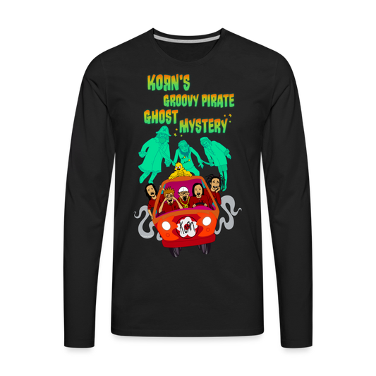 Korn's Groovy Pirate Ghost Mystery Machine - Long Sleeve T-Shirt - black