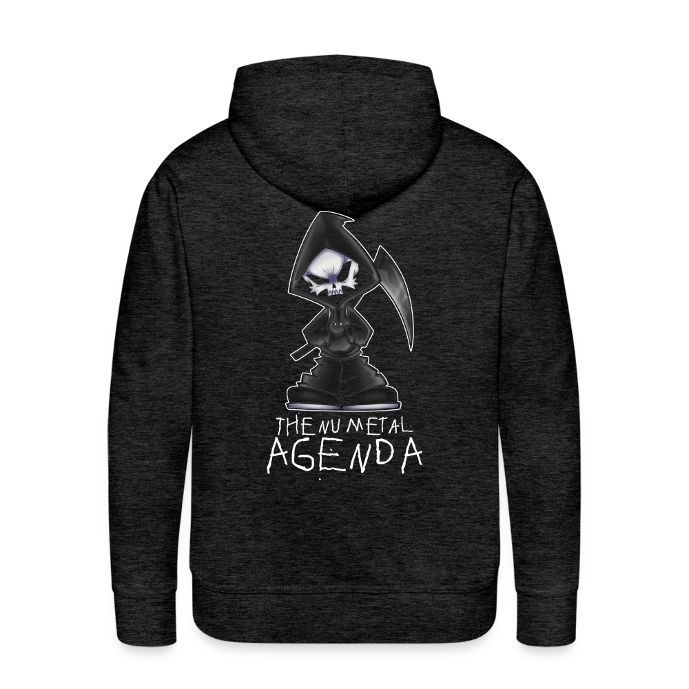 NMA Skully Guy - Flame Hoodie - charcoal grey